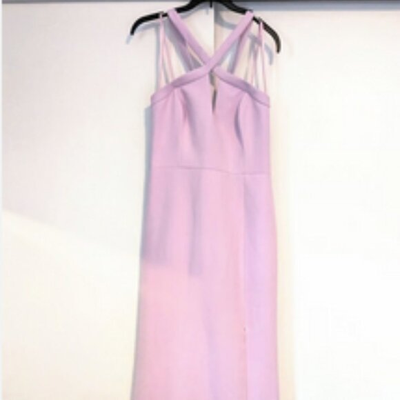 BCBGmaxazria lavender/orchid Evening gown w/ cutout detailing- NWT size 10 - Picture 5 of 6
